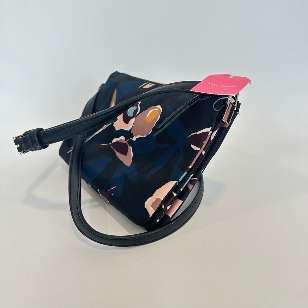 Kate Spade New York Triple Gusset Crossbody Bag with Dawn Paper Rose Print - Picture 3 of 13